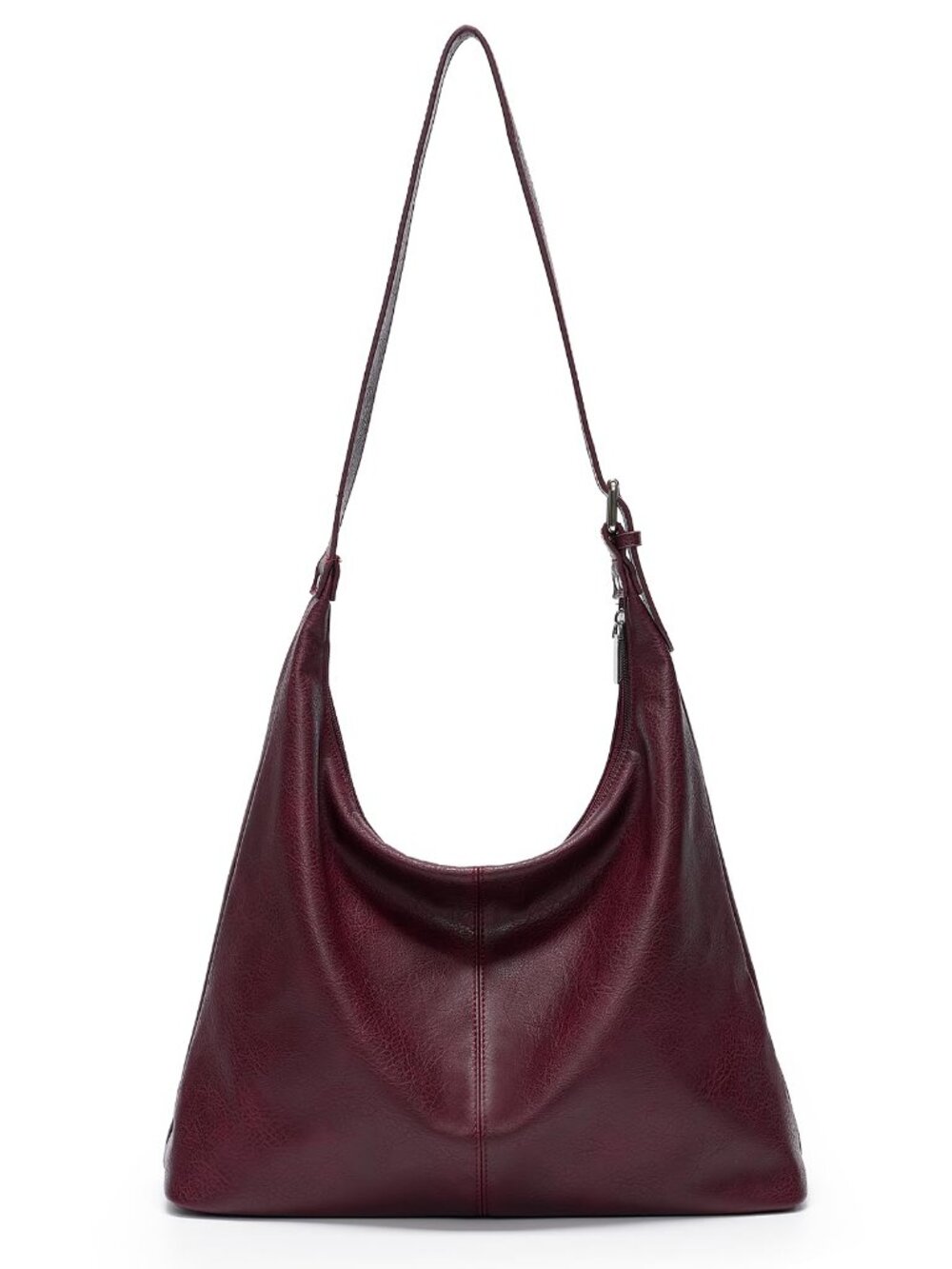 Large Vegan Leather Hobo Bag for Women Slouchy Shoulder Purse Work Handbag